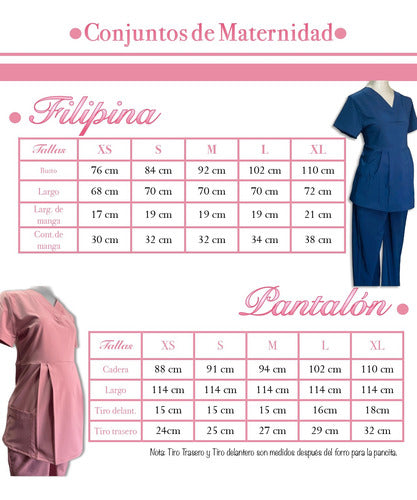 Scrub Quirúrgico de Maternidad  Modelo Dulce espera. tallas XS a 5XL Marrón Claro