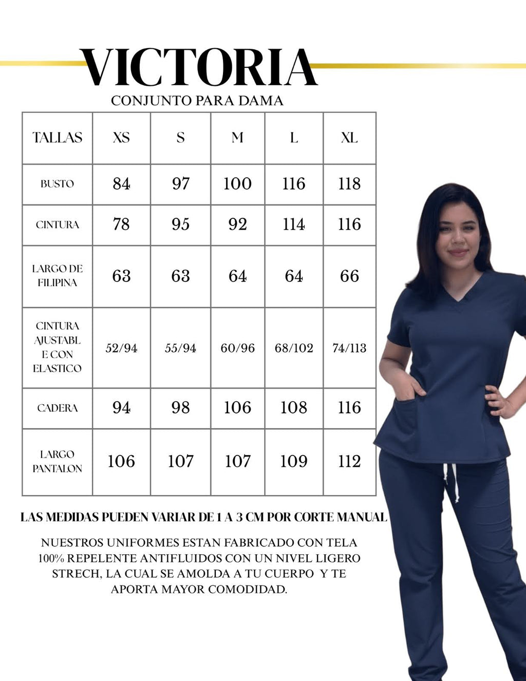 Estilo, Silueta y Confort: Conjunto Quirúrgico Victoria
